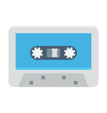 Ses kaset renkli vektör simgesi