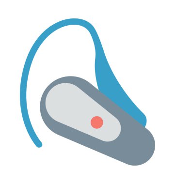 Bluetooth kulaklık renkli vektör simgesi