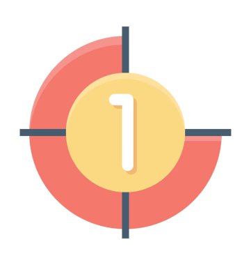 Film geri sayım renkli vektör simgesi