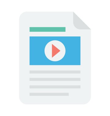 Film dosyası renkli vektör simgesi