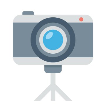 Tripod kamera renkli vektör simgesi