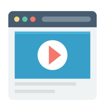 Canlı akış renkli vektör simgesi