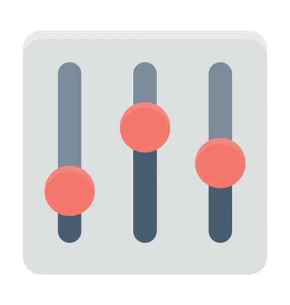 Equalizer Gekleurde Vector Icon — Stockvector