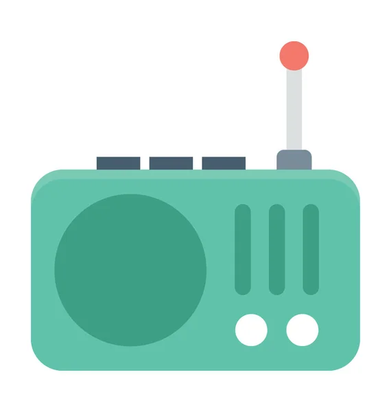 Radio Set Colored Vector Icon — Stock Vector