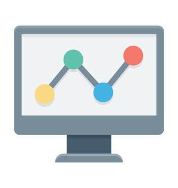 Online grafik renkli vektör simgesi