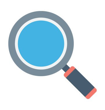 Büyüteç'i renkli vektör simgesi