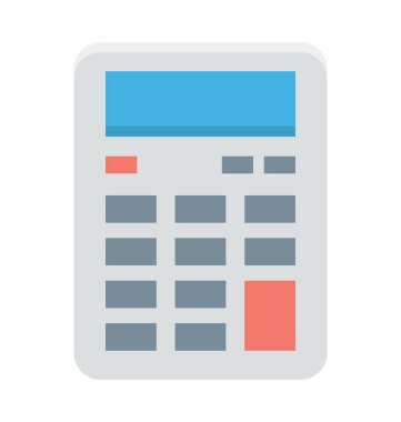 hesap makinesi renkli vektör simgesi