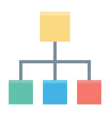 hiyerarşi renkli vektör simgesi