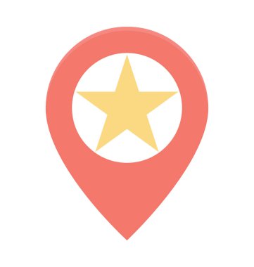 En sevdiğim yer renkli vektör simgesi