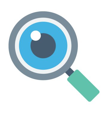 Büyüteç'i renkli vektör simgesi