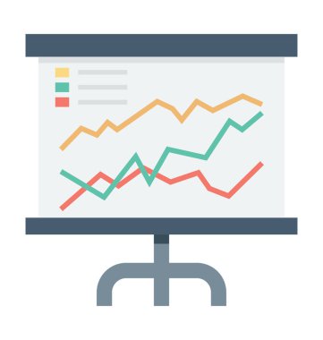 Grafik sunum renkli vektör simgesi