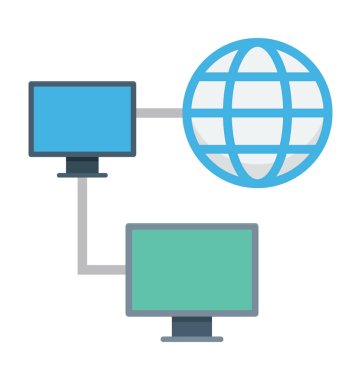 Internet bağlantısı renkli vektör simgesi