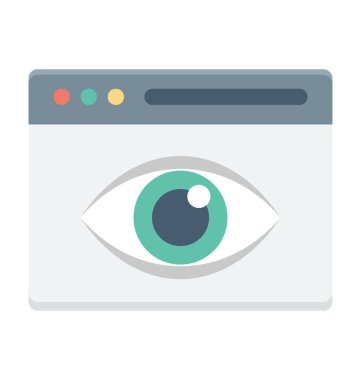 Web görünürlüğü renkli vektör simgesi