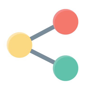 Renkli vektör simge paylaşmak