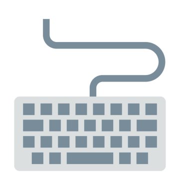 Bilgisayar klavye renkli vektör simgesi