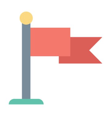 Bayrak renkli vektör simgesi