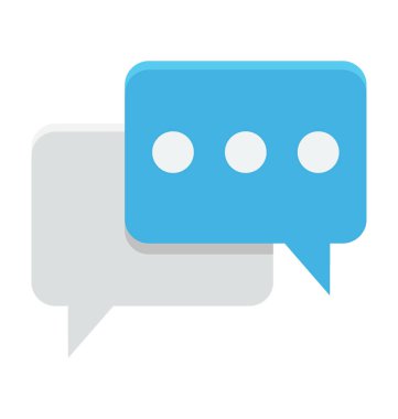 Konuşma kabarcıklar renkli vektör simgesi