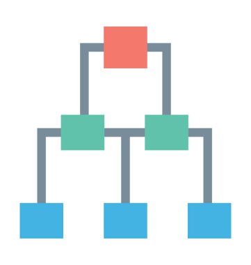 hiyerarşi renkli vektör simgesi