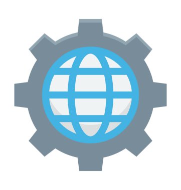 Genel ayar renkli vektör simgesi