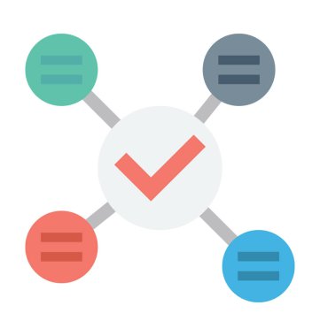 Bağlantıları renkli vektör simgesi