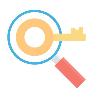 Anahtar kelime renkli vektör simge bulmak