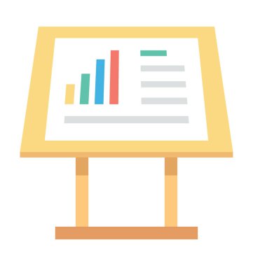 Grafik sunum renkli vektör simgesi