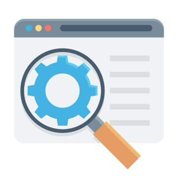 Arama ayarları renkli vektör simgesi