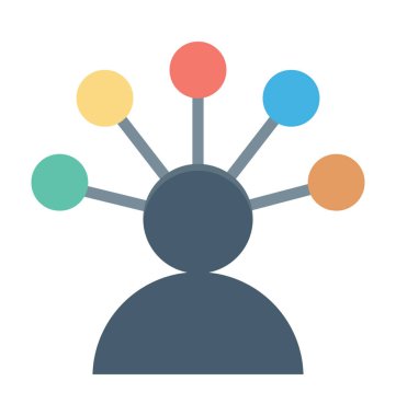 Vektör simge renkli sosyal ağ