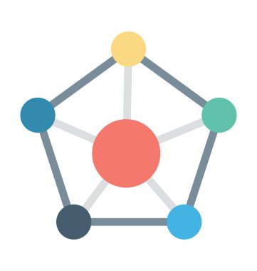 Vektör simge renkli sosyal ağ