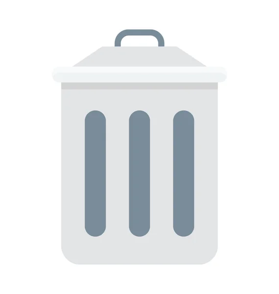 Dustbin Coloreado Icono Del Vector — Vector de stock