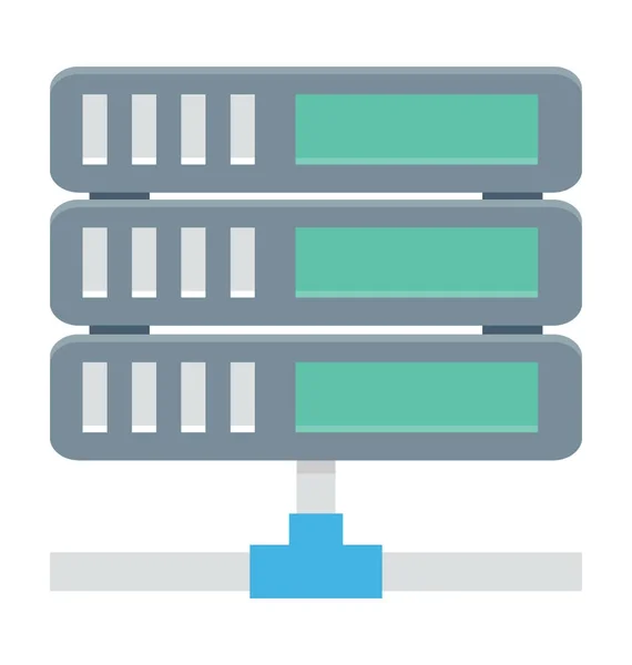 Icona Vettoriale Colorata Server — Vettoriale Stock