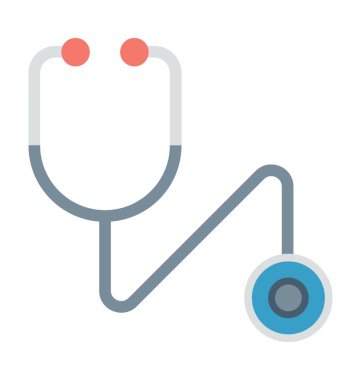 Stetoskop renkli vektör simgesi