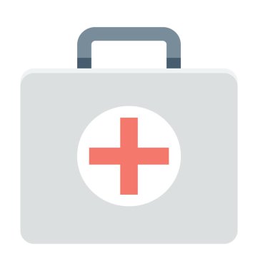 İlk yardım renkli vektör simgesi