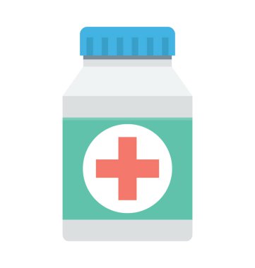 Tıp kavanoz renkli vektör simgesi