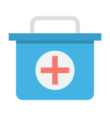 İlk yardım renkli vektör simgesi
