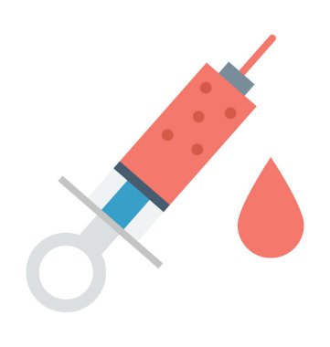 Enjeksiyon renkli vektör simgesi