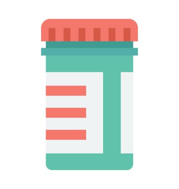 Tıp kavanoz renkli vektör simgesi