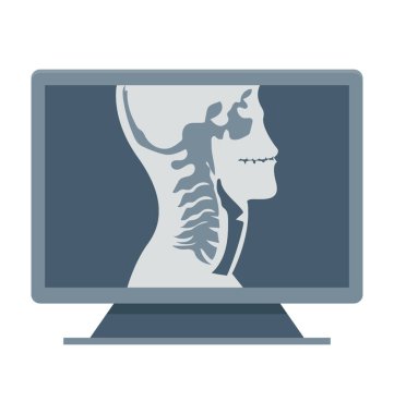 Boğaz rapor renkli vektör simgesi