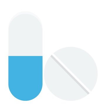 Tıp renkli vektör simgesi