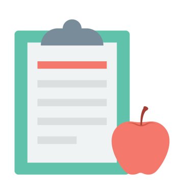 Diyet grafik renkli vektör simgesi