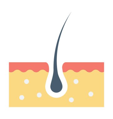 Dermatoloji renkli vektör simgesi