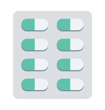 Hapları şerit renkli vektör simgesi