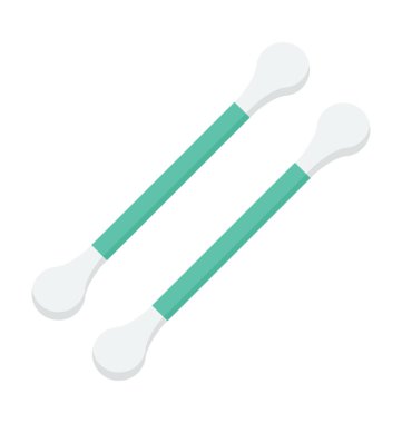 Pamuk tomurcukları renkli vektör simgesi