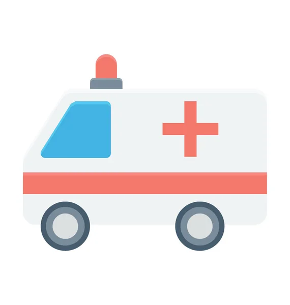 Ambulancia Icono Vector Color — Vector de stock