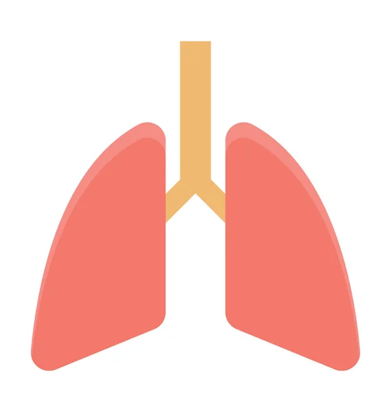 Pulmones Color Vector Icono — Archivo Imágenes Vectoriales