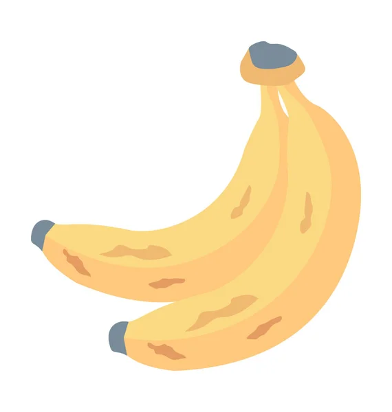 Banaan Gekleurde Vector Icon — Stockvector