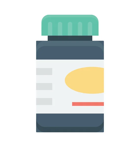 Jar Medicina Coloreado Icono Vectores — Vector de stock