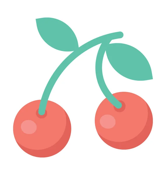 Icono Vectorial Color Cereza — Archivo Imágenes Vectoriales