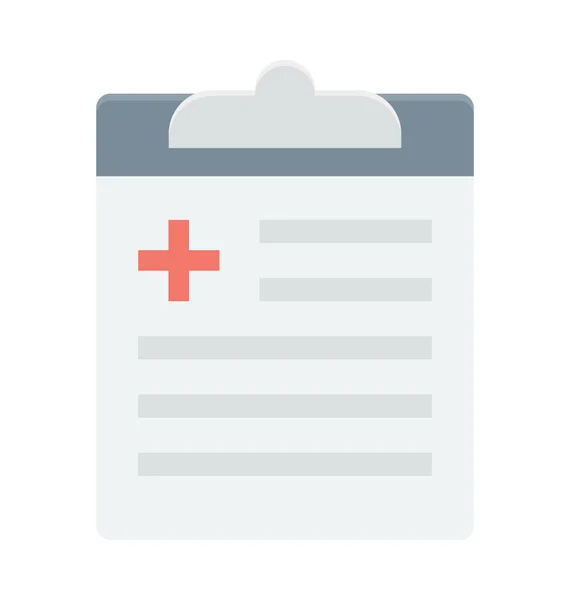 Medical Report Colored Vector Icon — Stock Vector