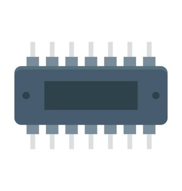 entegre devre renkli vektör simgesi